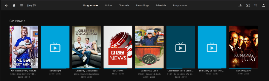 Jellyfin Configured with EPG