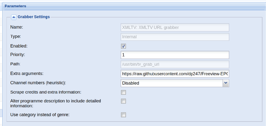 TVHeadend EPG Grabber